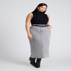 Denim Midi Skirt image number null
