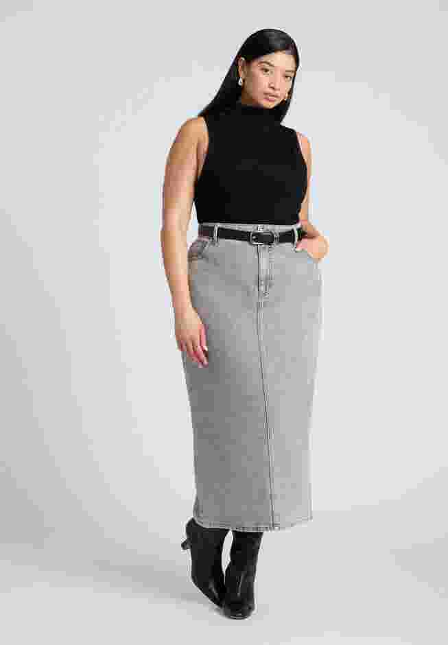 Denim Midi Skirt image number 0