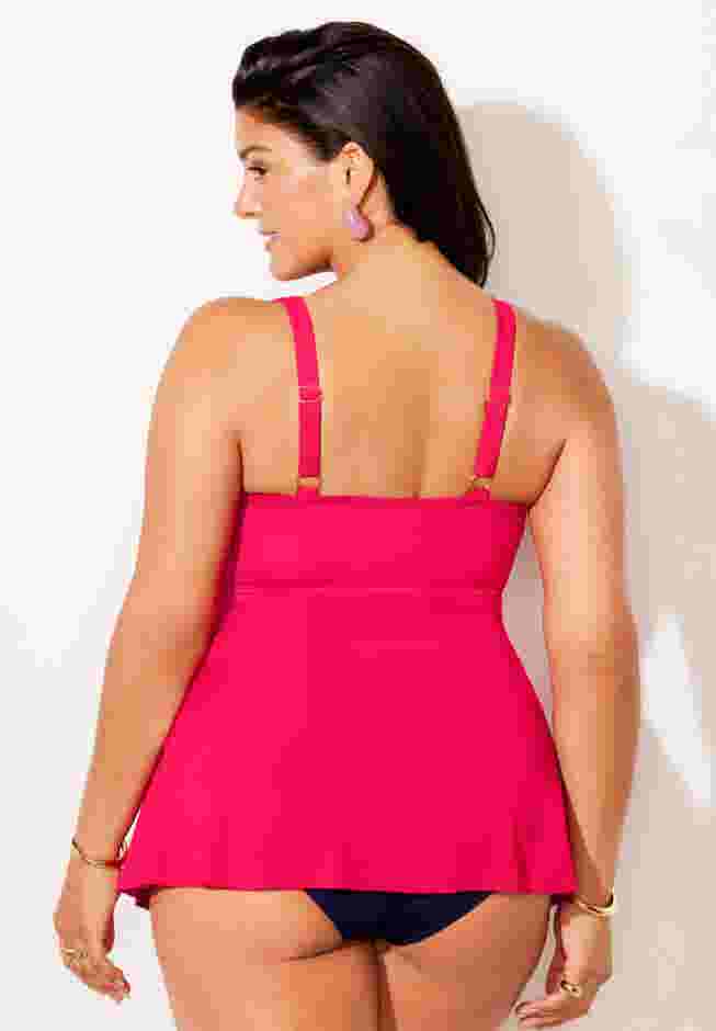 V-Neck Twist Tankini Top image number 1