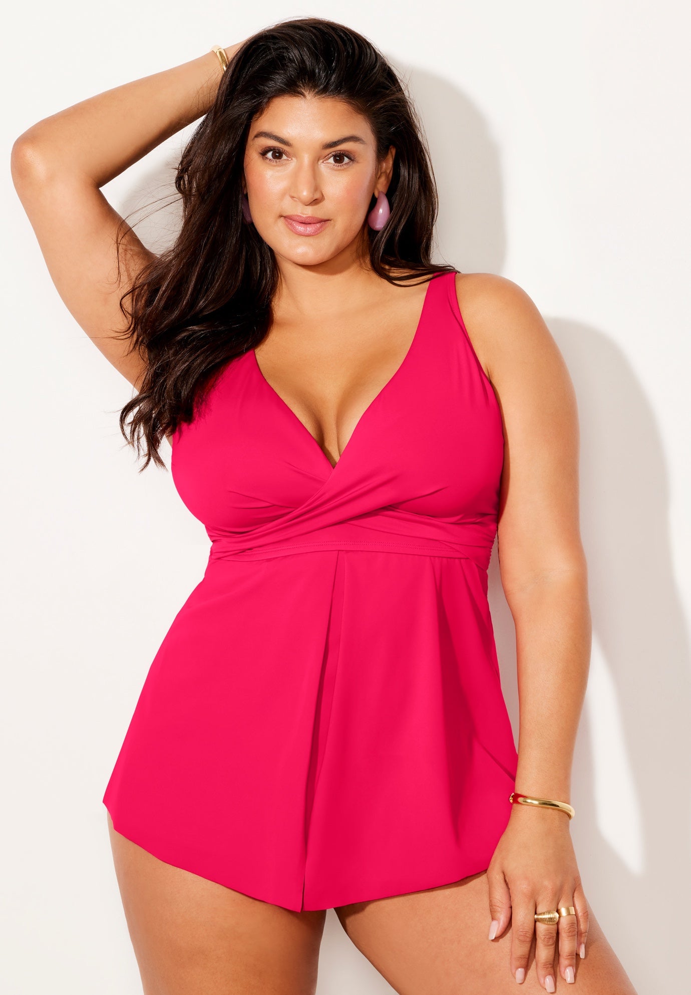 V-Neck Twist Tankini Top image number 3