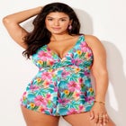 V-Neck Twist Tankini Top image number null