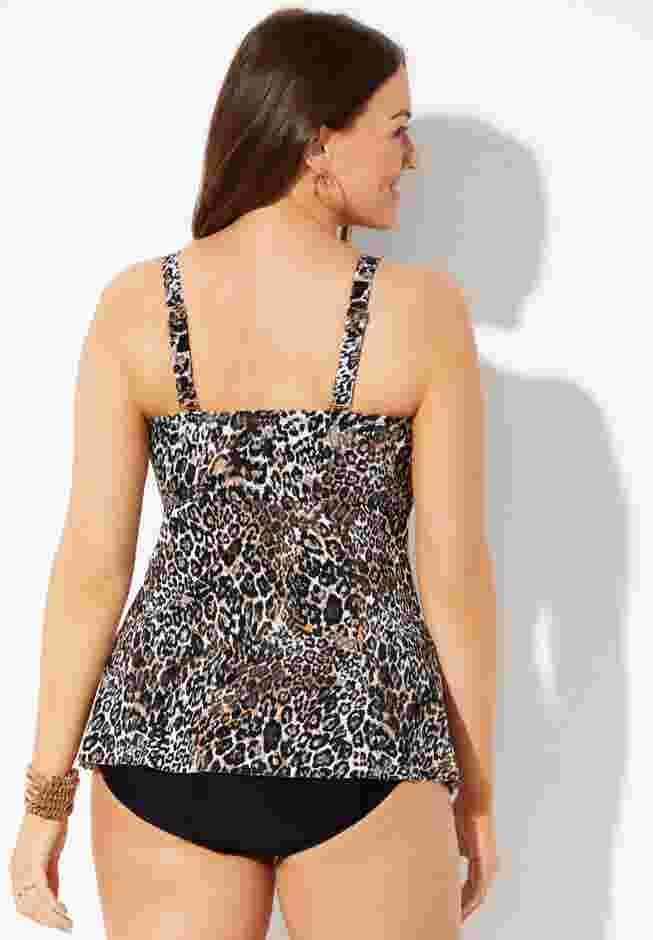 V-Neck Twist Tankini Top image number 1