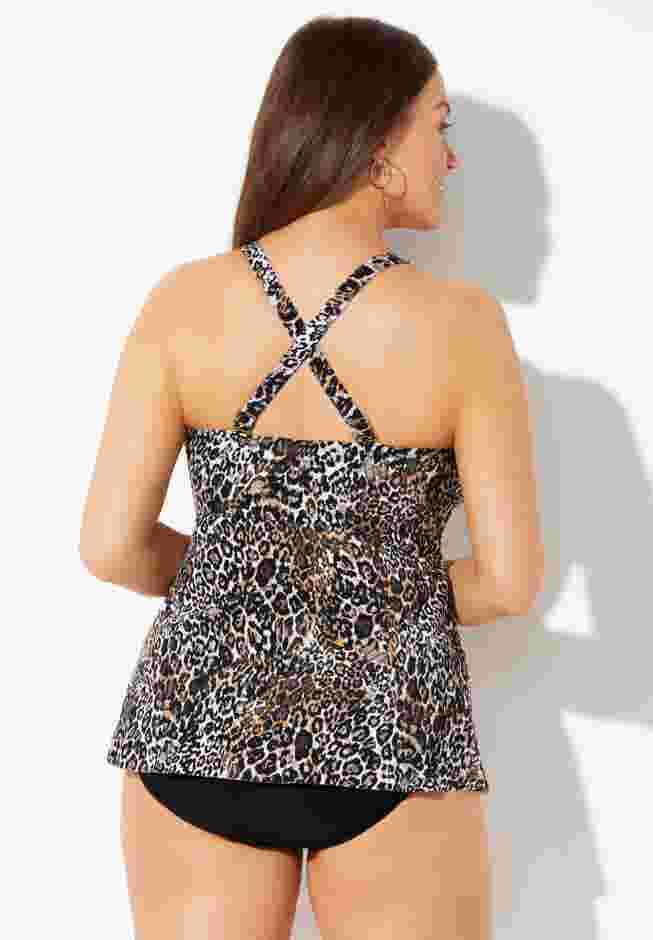 V-Neck Twist Tankini Top image number 3