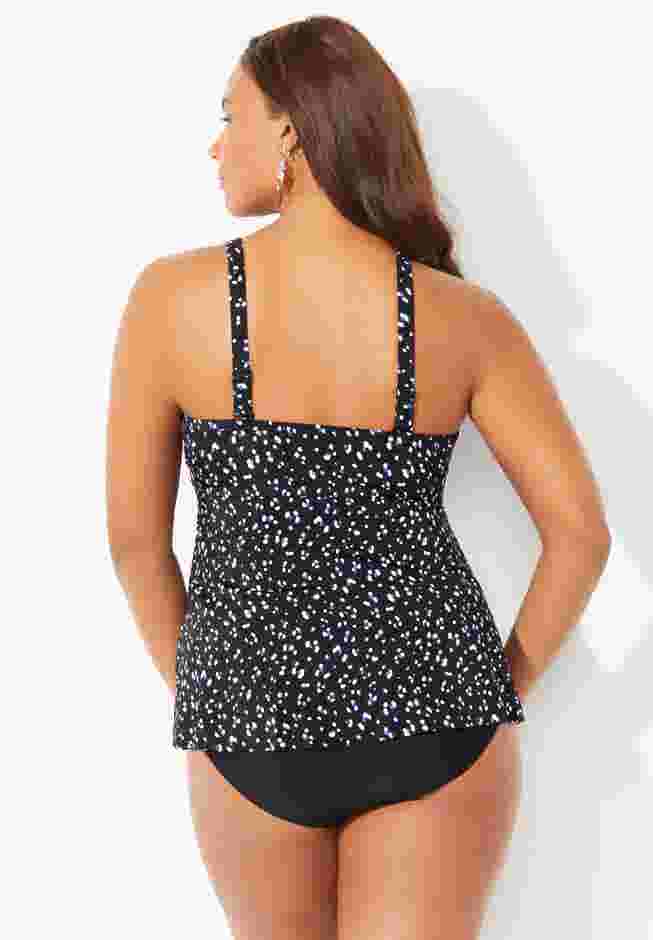 V-Neck Twist Tankini Top image number 1