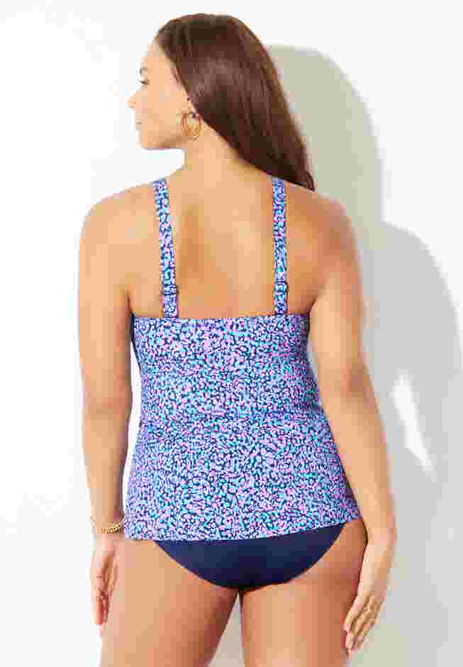 V-Neck Twist Tankini Top image number 1