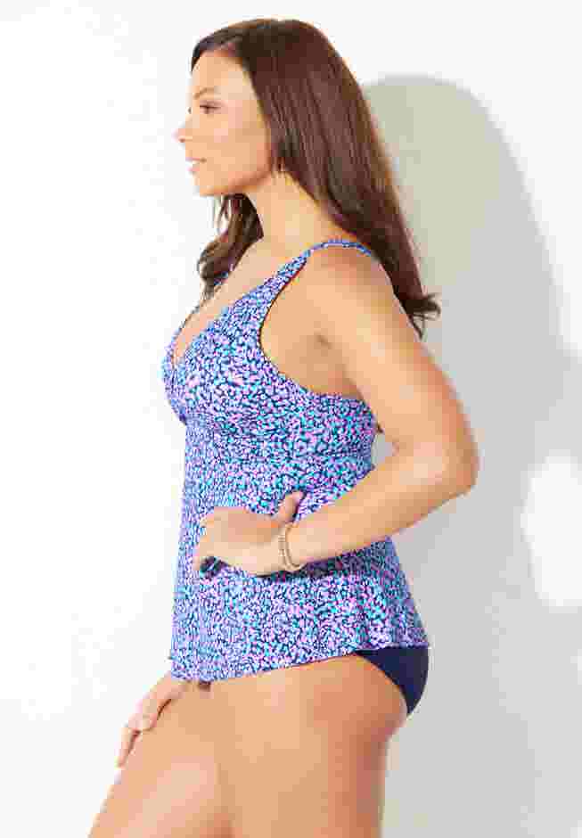 V-Neck Twist Tankini Top image number 2