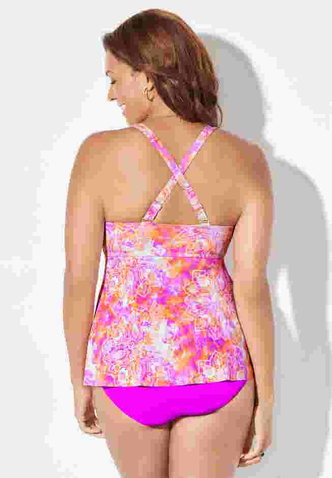 V-Neck Twist Tankini Top image number 3