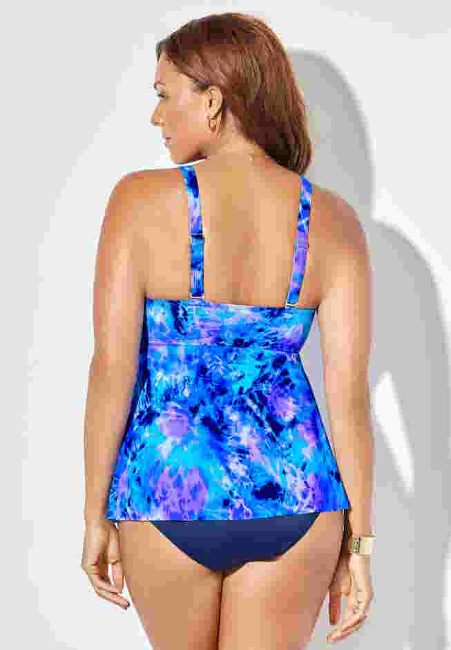 V-Neck Twist Tankini Top image number 1