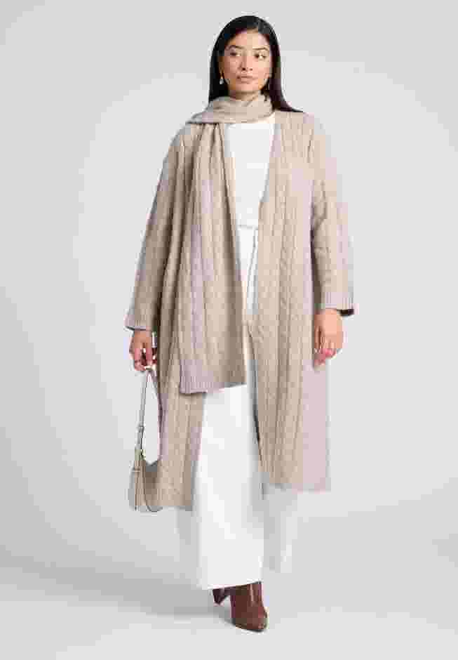 Sweater Scarf Knit Coat image number 0