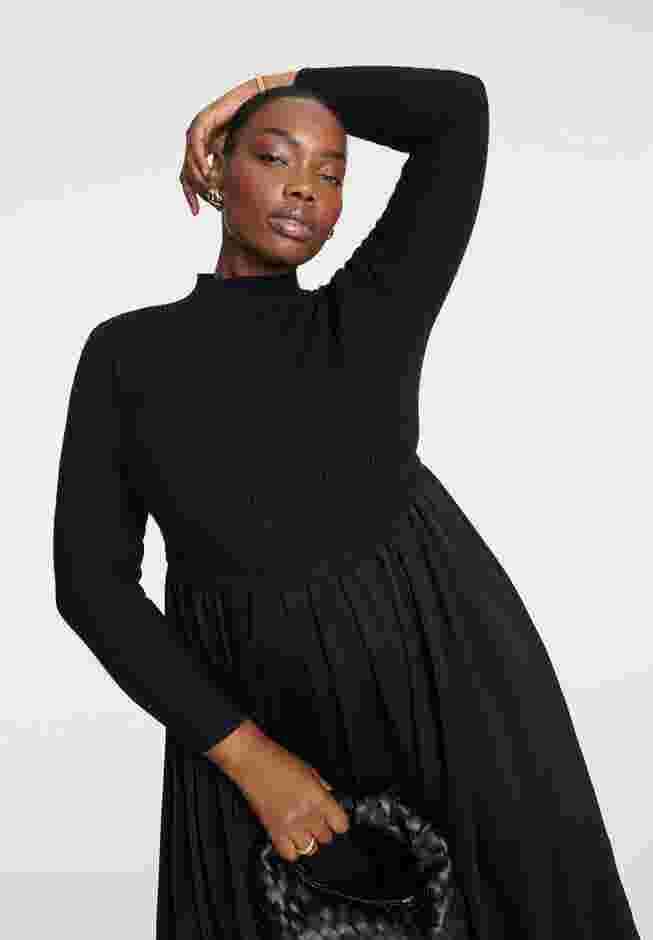 Mockneck Twofer Midi Dress image number 2