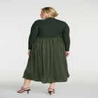 Mockneck Twofer Midi Dress image number null