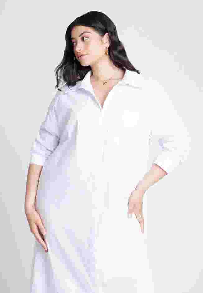 Collared Maxi Shirt Dress image number 3