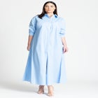 Collared Maxi Shirt Dress image number null
