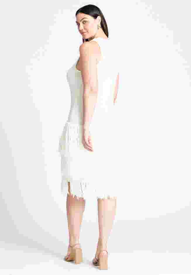 Fringe Sweater Mini Dress image number 1
