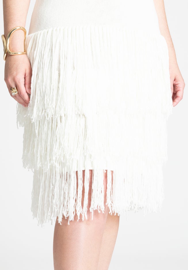 Fringe Sweater Mini Dress image number 3