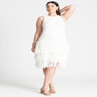 Fringe Sweater Mini Dress image number null