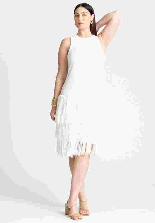 Fringe Sweater Mini Dress image number 0