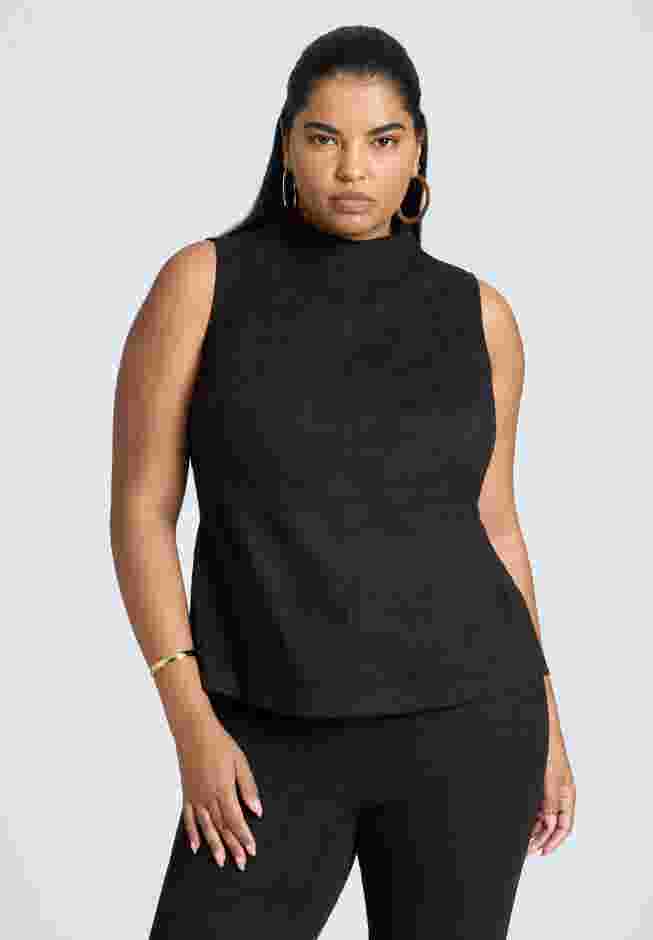 Faux Suede Sleeveless Top image number 0