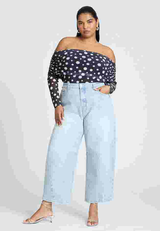 Off The Shoulder Polka Dot Top image number 2