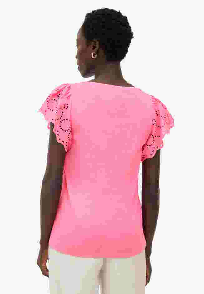 Eyelet Cap Sleeve Tee image number 1