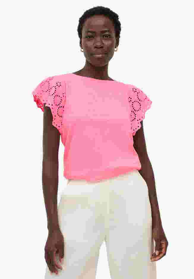 Eyelet Cap Sleeve Tee image number 0