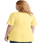 Stretch Knit V-neck Short Sleeve Tunic image number null