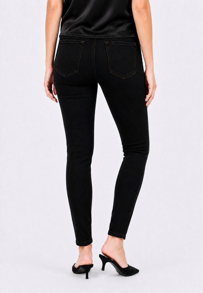 Mid-Rise Stretch Denim Pull-On 4 Pocket Jeggings image number 1