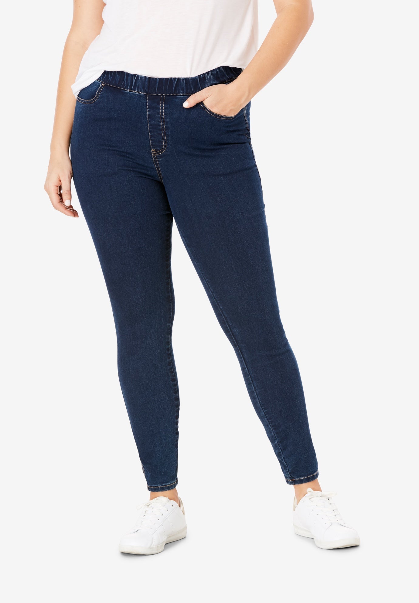Mid-Rise 4-Pocket Stretch Jeggings image number 0