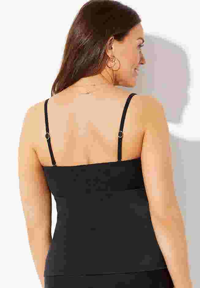 Mesh Wrap Bandeau Tankini Top image number 1
