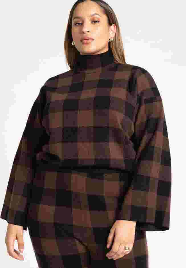 Mock Neck Intarsia Sweater image number 0