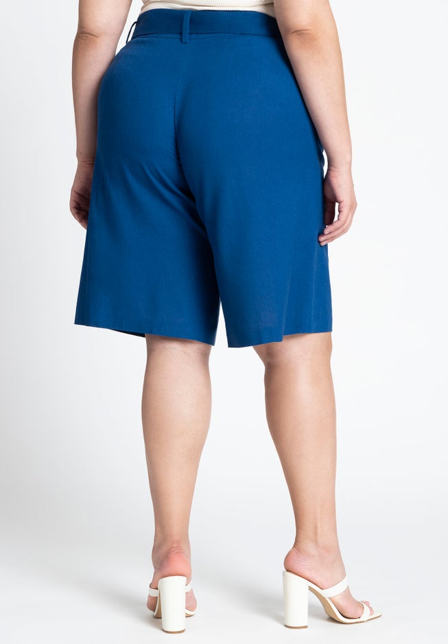 Belted Linen Bermuda Short image number 2