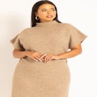 Short Sleeve Sweater Dress image number null