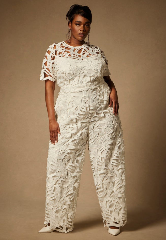 Bridal by ELOQUII Lace Jumpsuit image number 4