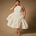 Bridal by ELOQUII Midi Flounce Dress image number null