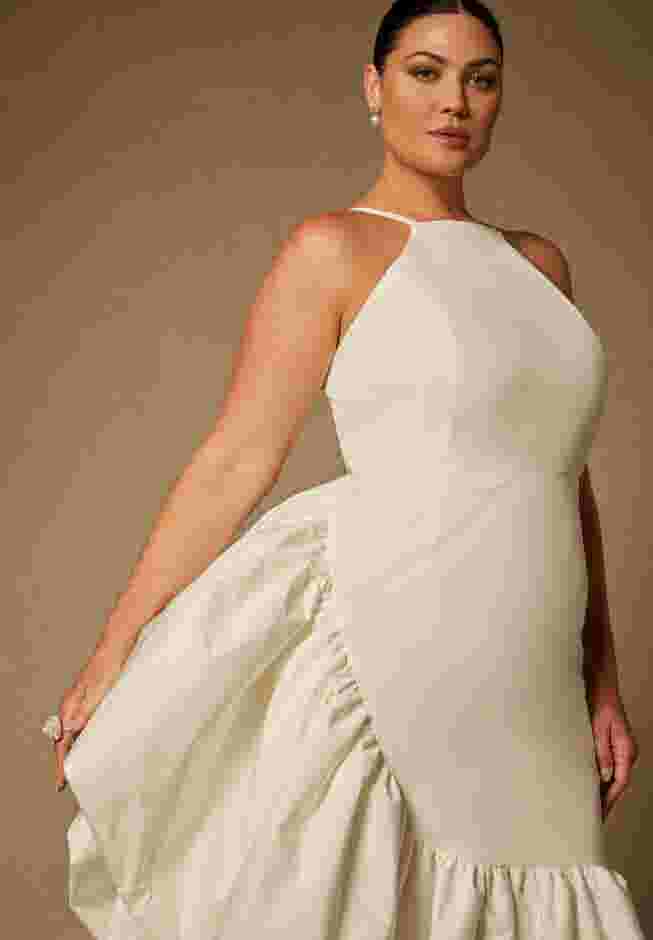 Bridal by ELOQUII Midi Flounce Dress image number 5