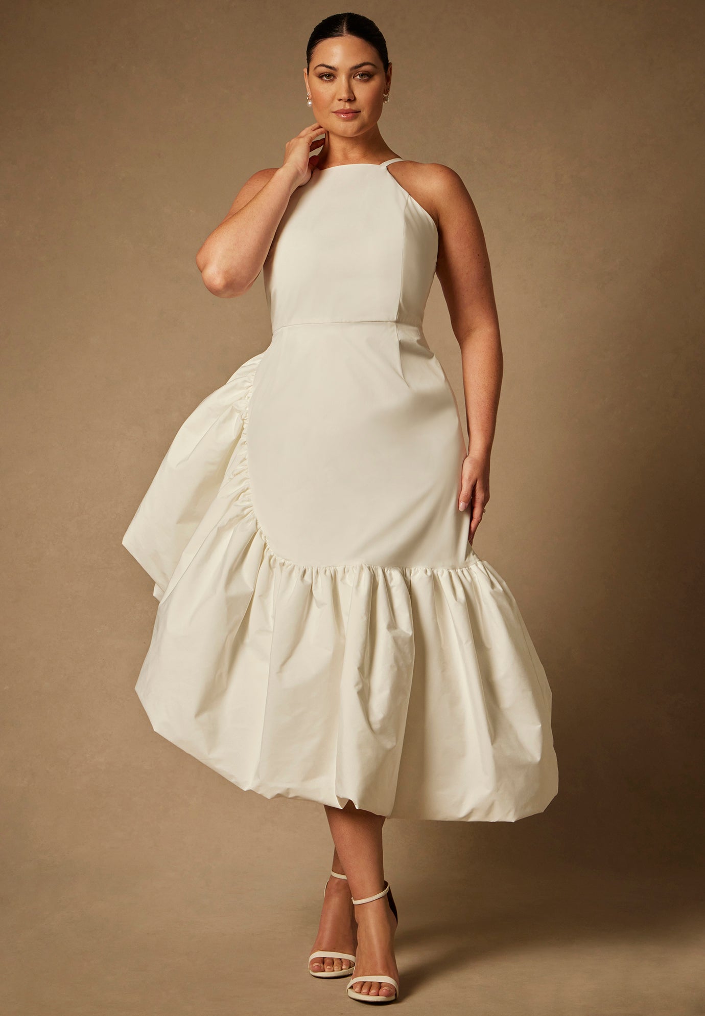Bridal By Eloquii Midi Flounce Dress image number 0