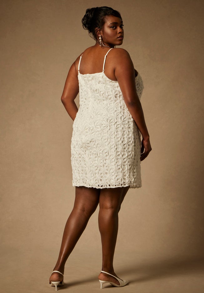 Bridal by ELOQUII Textural Shift Dress image number null