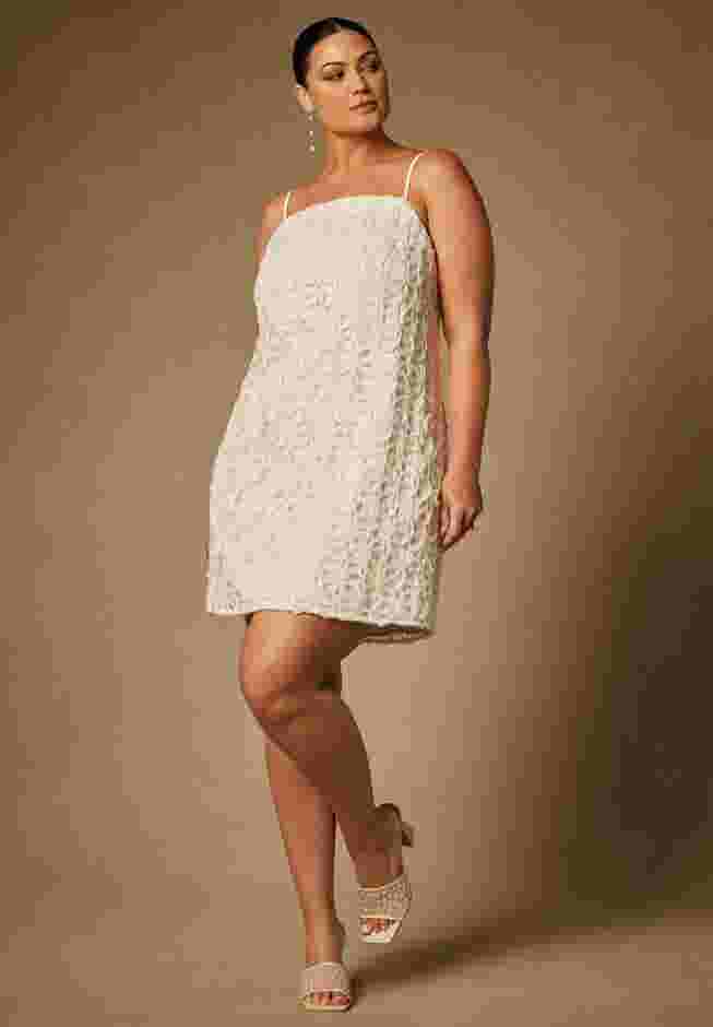 Bridal by ELOQUII Textural Shift Dress image number 3
