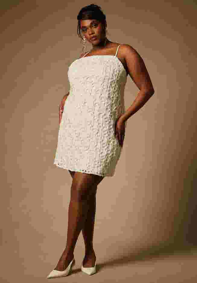 Bridal by ELOQUII Textural Shift Dress image number 0