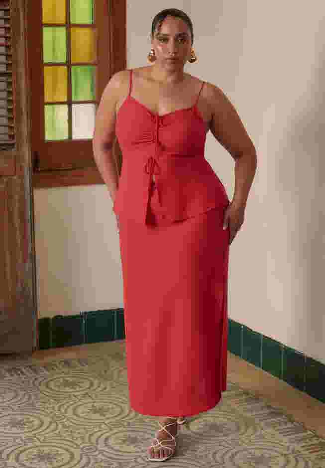 Column Skirt With Slits image number 0