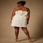 Bridal by ELOQUII Strapless Mini Dress With Rosette image number null