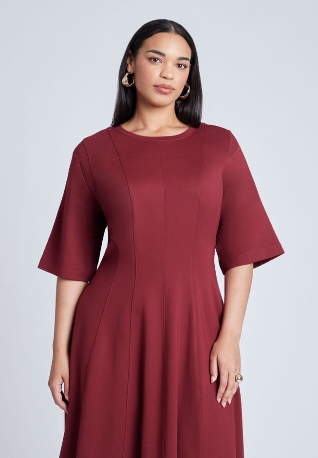 Seam Detail Ponte Work Dress image number 3