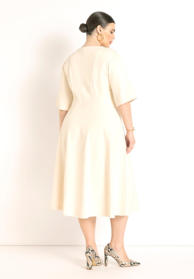 Seam Detail Ponte Work Dress image number 1