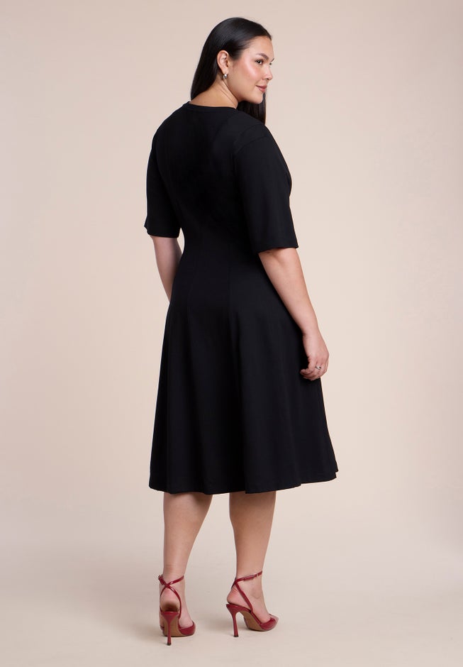 Seam Detail Ponte Workwear Midi Dress image number 1