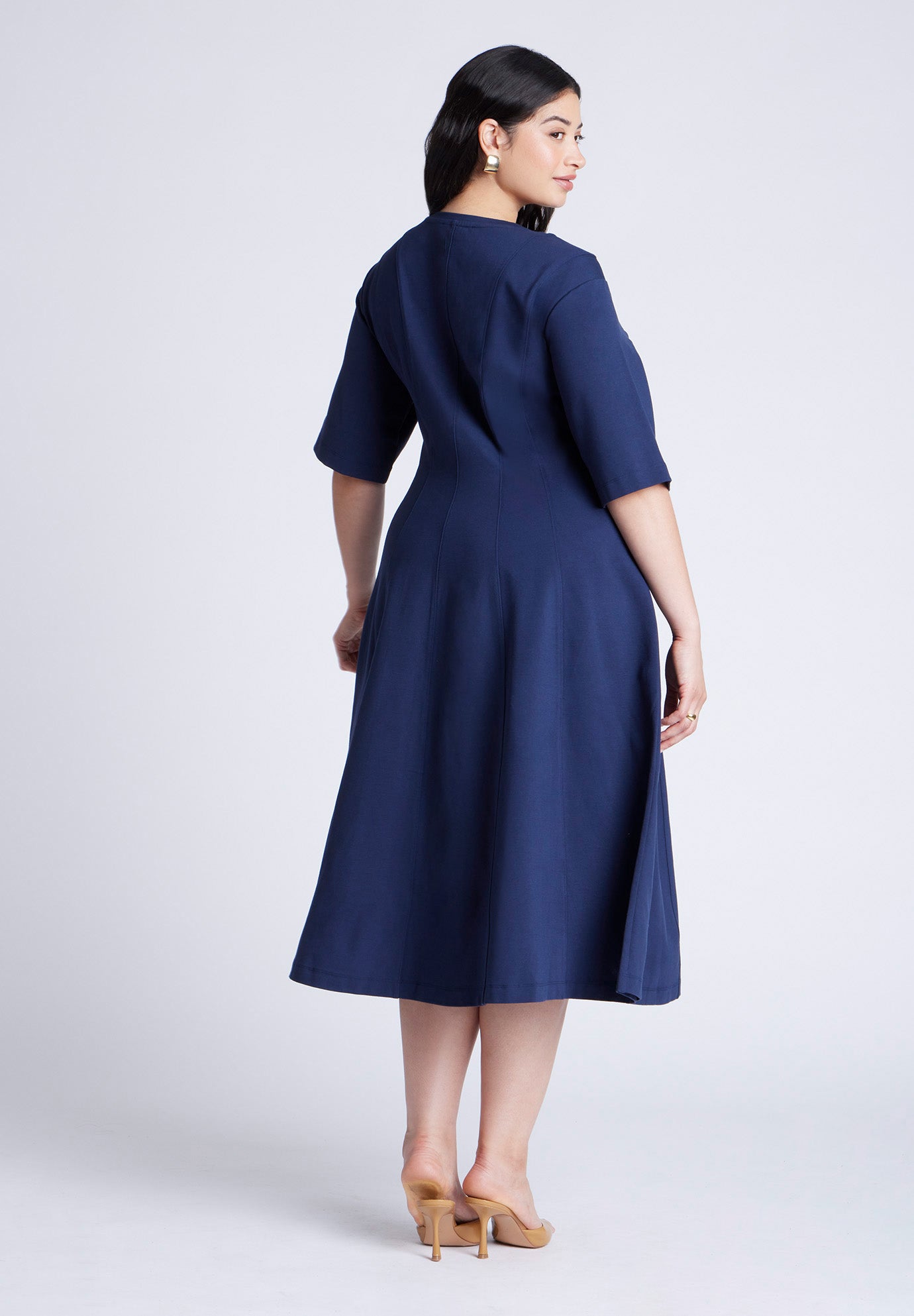 Seam Detail Ponte Work Dress image number 2