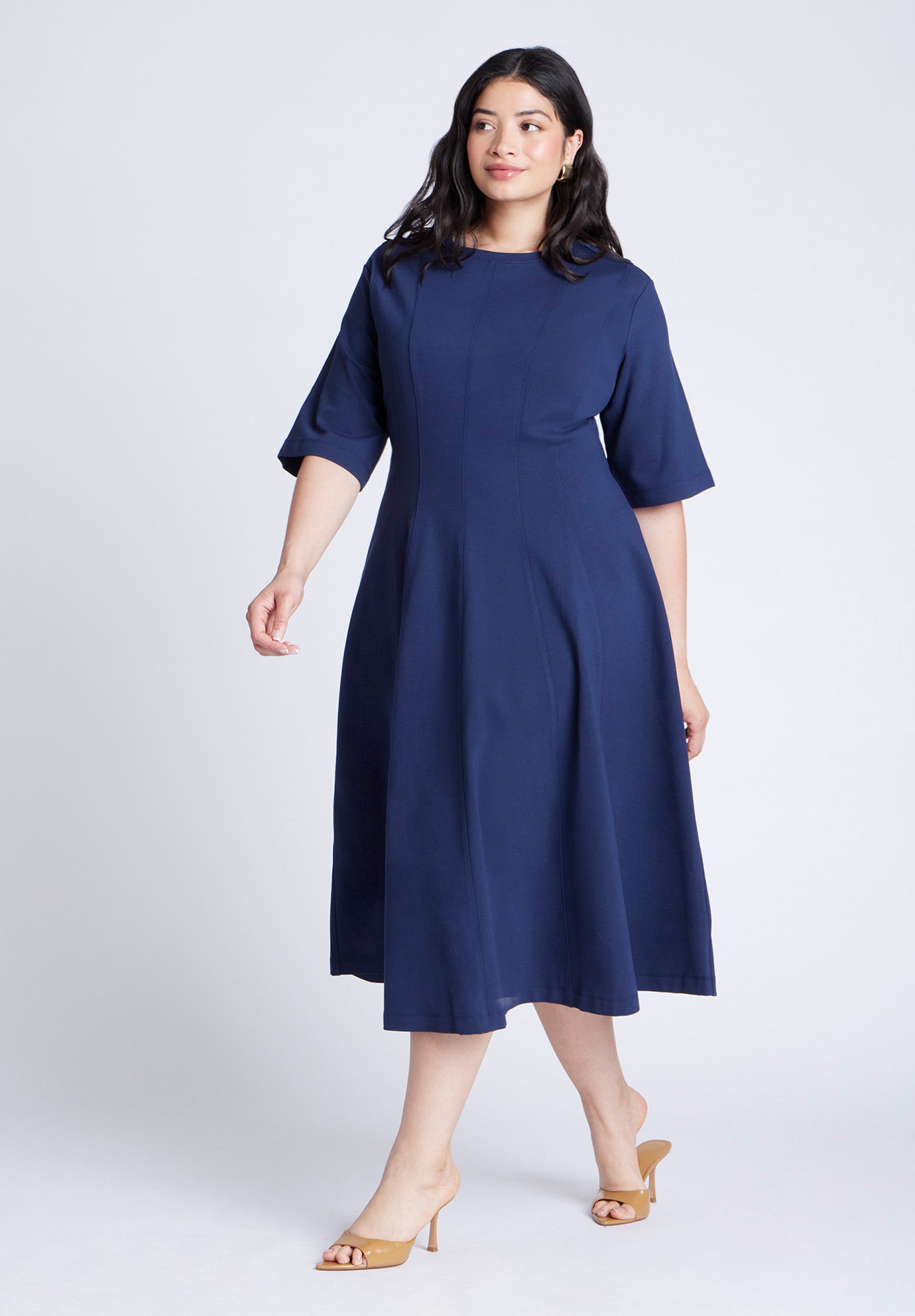 Seam Detail Ponte Work Dress image number 0