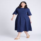 Seam Detail Ponte Work Dress image number null