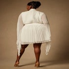 Bridal by ELOQUII Pleated Mini With Full Sleeve image number null