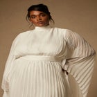 Bridal by ELOQUII Pleated Mini With Full Sleeve image number null