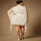 Bridal by ELOQUII Pleated Mini With Full Sleeve image number null